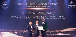Best Luxury Villa Development Landscape Design went to Pirom at Vineyard