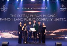 Raimon Land took home Best Luxury Condominium for The Estelle Phrom Phong