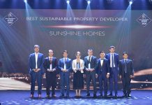 Sunshine Homes wins six at the Dot Property Vietnam Awards 2021 Sunshine Homes awards