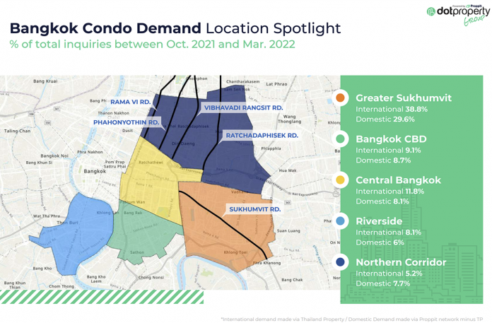 Overseas Bangkok condo demand map International Bangkok condo demand