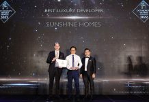 Sunshine Homes shines once again at the Dot Property Vietnam Awards 2022 Sunshine Homes award