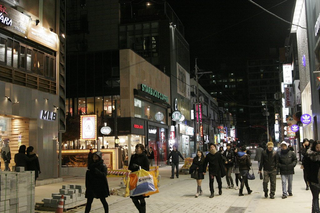 Apgujeong Rodeo Street Gangnam neighbourhood