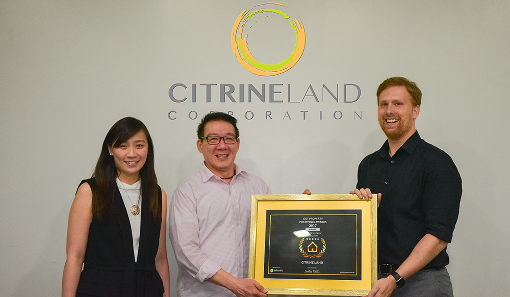 Crystal Chloe Ong-Chua (left), Citrineland’s Internal VP for Sales and Marketing, Wilson K. Granadis (center), Vice President for Sales and Marketing and Dot Property Magazine Editor in Chief Cheyenne Hollis (right)
