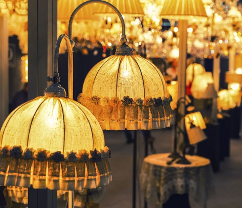 Close up photo of different kinds of luxury living room lamps.Thailand-Property.com