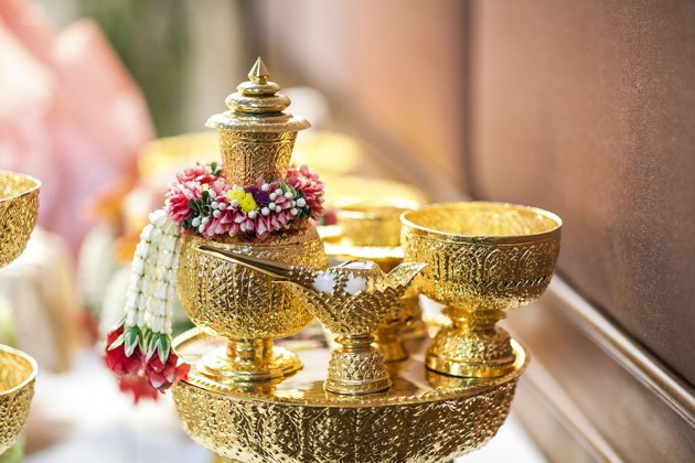 Traditional Thai Wedding ceremony atmoshphere decoration and artefacts. Thailand-Property.com