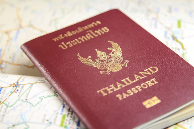 Thailand passport with a map. Thailand-Property.com