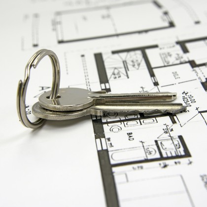 Keys on top of a condominium layout plan. Thailand-Property.com