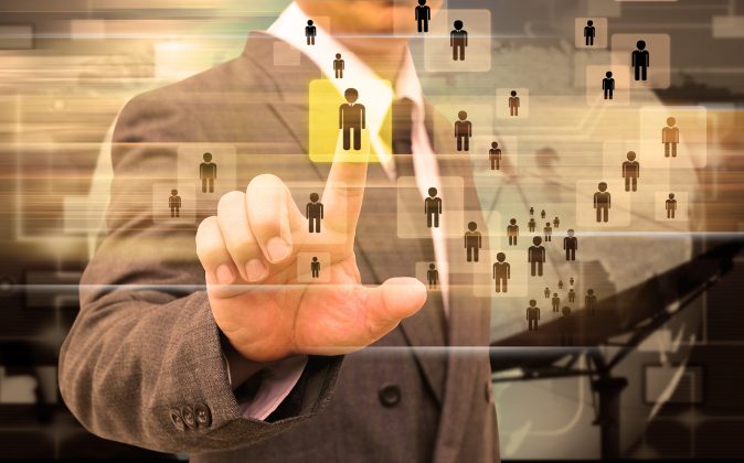 Businessman Choosing the right person