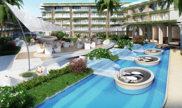Sunshine Beach features a 2,500 square meter swimming pool that spans the entire development