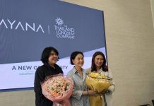 (From left) Pol. Lt. Col. Natara Kanchanapanang - Deputy Superintendent of Departure Immigration Sub-Division of Suvarnabhumi Airport, Mrs. Piyapat Suban Na Ayudhya - CEO of Thailand Longstay Management Co., Ltd. and Miss Korntip Reankrai - Board Director, Ayana Phuket Co Ltd
