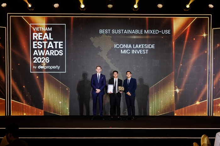 Dự án Iconia Lakeside xuất sắc chiến thắng hạng mục Best Sustainable Mixed-Use Vietnam 2026