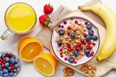 Healthy Breakfast Yogurt With Granola And Berries Dot Property Myanmar