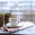 Warm drink on a rainy day