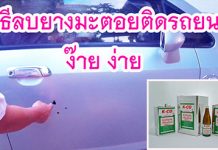 ยางมะตอยติดรถ,ล้างยางมะตอย,วิธีล้างยางมะตอย