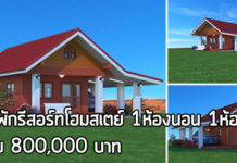 แบบบ้านรีสอร์ท,บ้านตากอากาศ,แบบบ้านโฮมสเตย์,บ้านราคา 8 แสน
